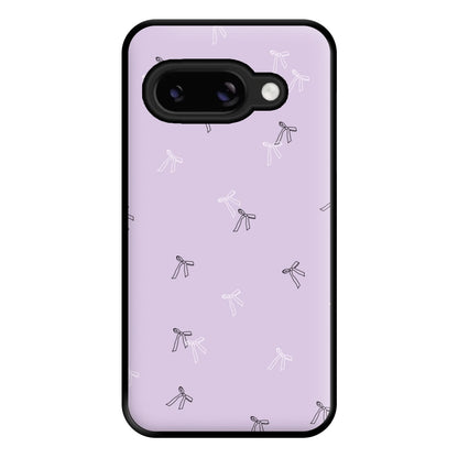 Coquette Mini Bows Pattern Purple Phone Case for Google Pixel 8a