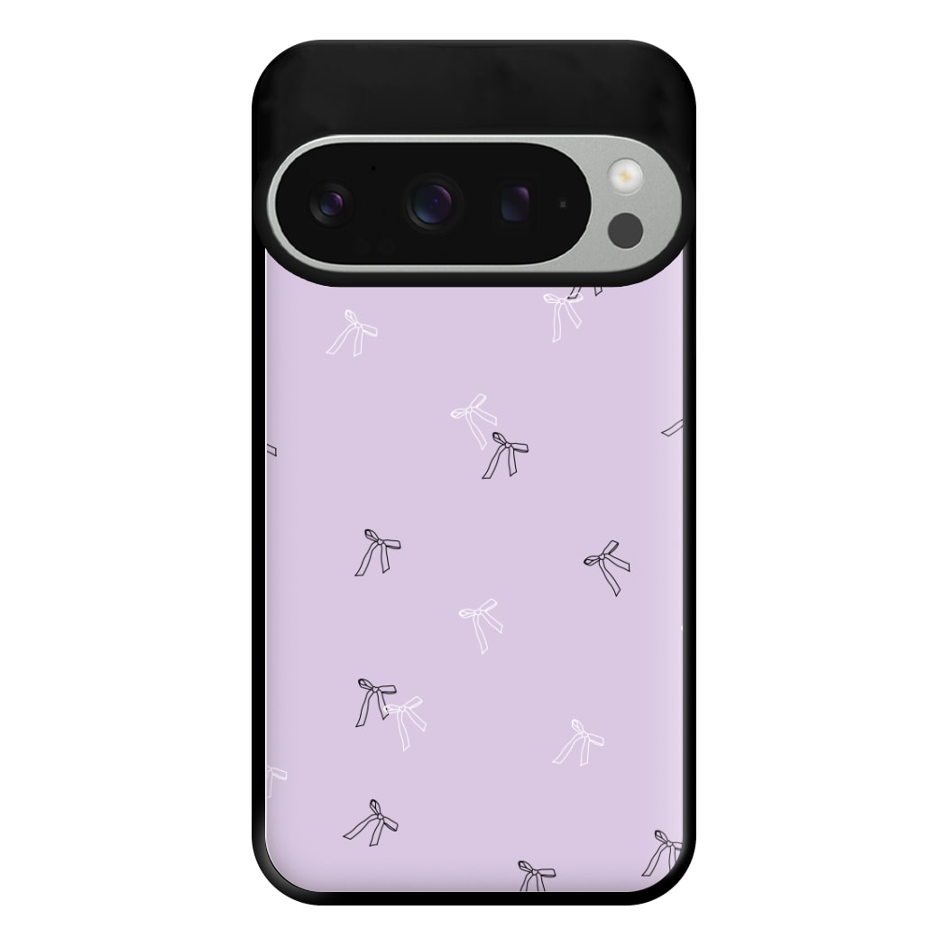 Coquette Mini Bows Pattern Purple Phone Case for Google Pixel 9 Pro XL
