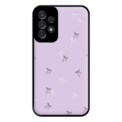 Coquette Mini Bows Pattern Purple Phone Case for Galaxy A53