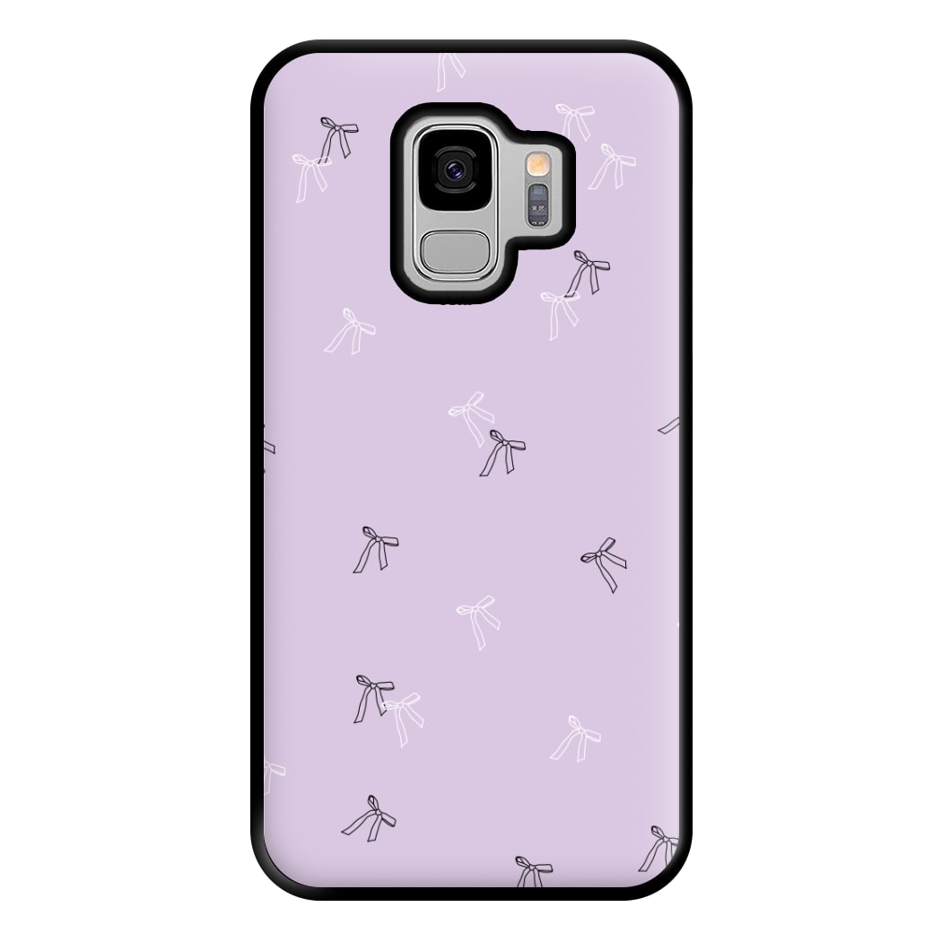 Coquette Mini Bows Pattern Purple Phone Case for Galaxy S9 Plus