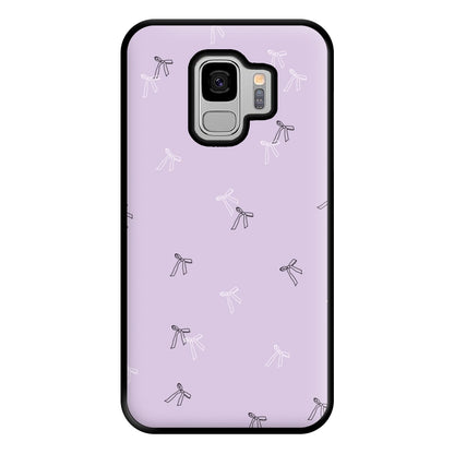 Coquette Mini Bows Pattern Purple Phone Case for Galaxy S9 Plus