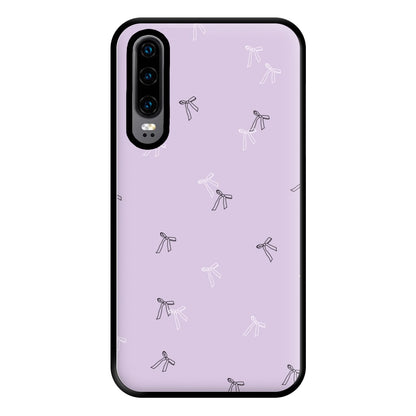 Coquette Mini Bows Pattern Purple Phone Case for Huawei P30