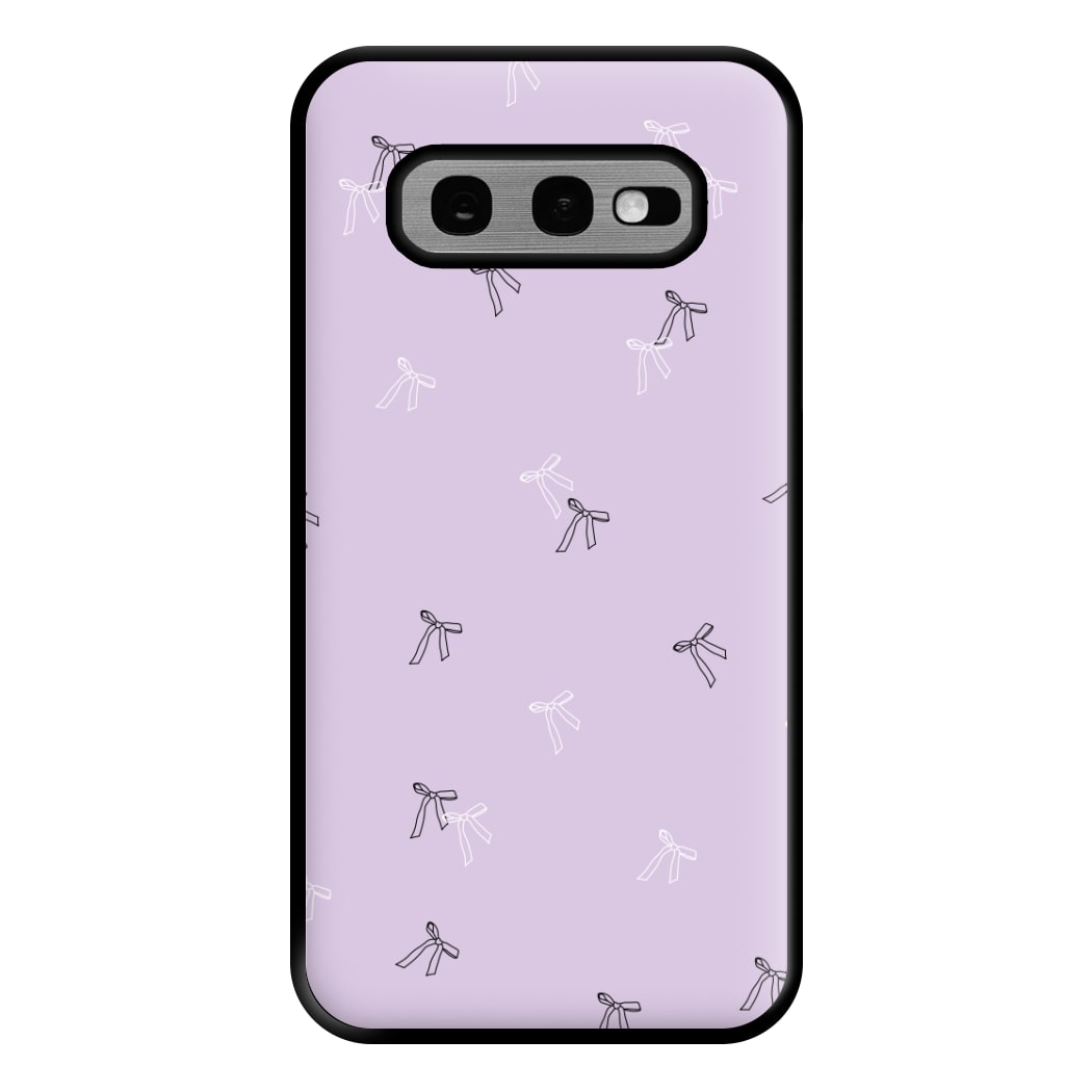Coquette Mini Bows Pattern Purple Phone Case for Galaxy S10e