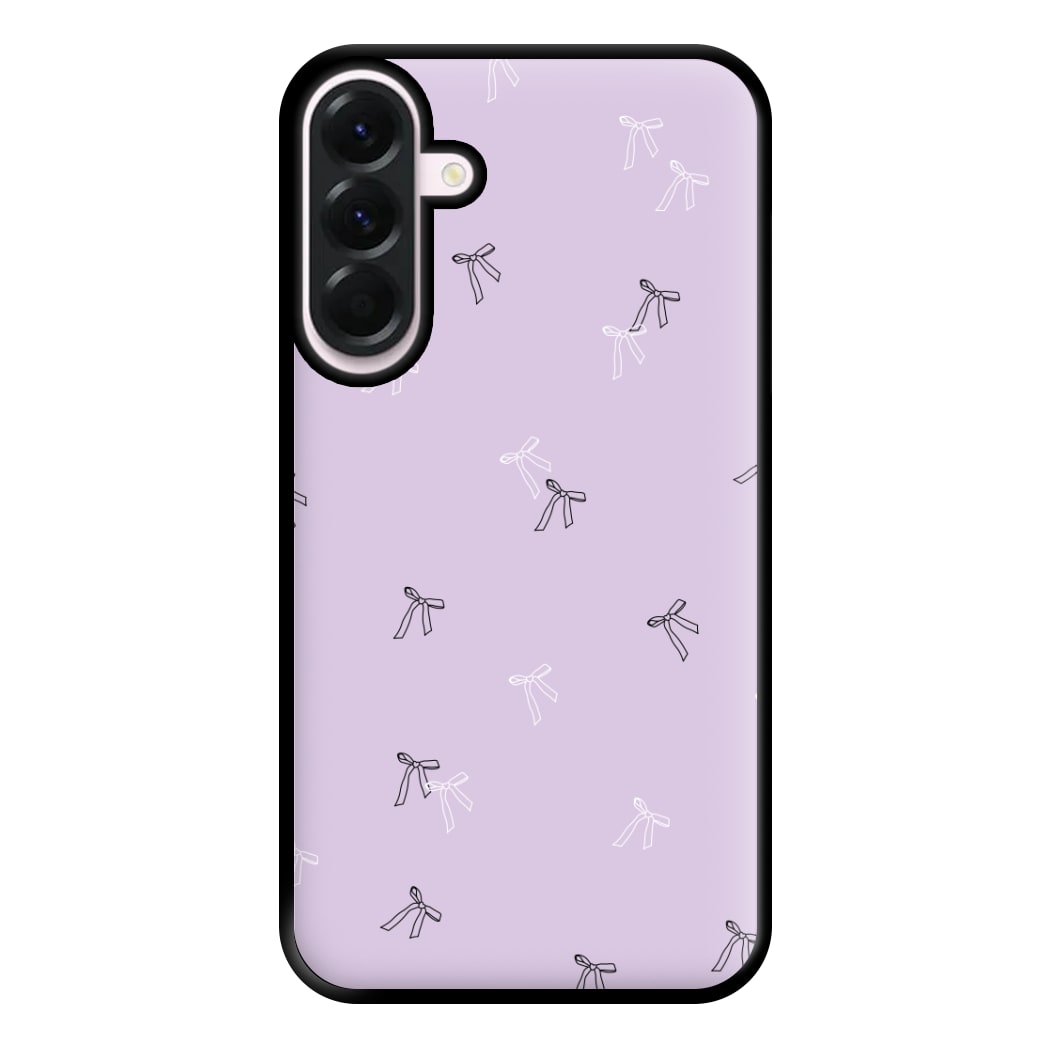 Coquette Mini Bows Pattern Purple Phone Case for Galaxy A36