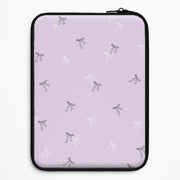 Coquette Mini Bows Pattern Purple Laptop Sleeve 1