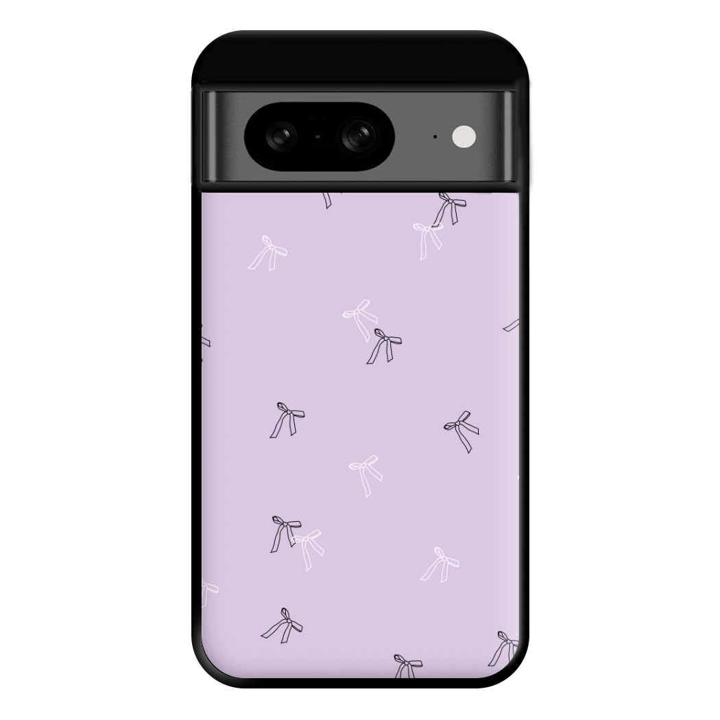 Coquette Mini Bows Pattern Purple Phone Case for Google Pixel 8
