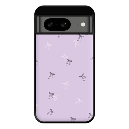 Coquette Mini Bows Pattern Purple Phone Case for Google Pixel 8