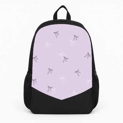 Coquette Mini Bows Pattern Purple Large Backpack