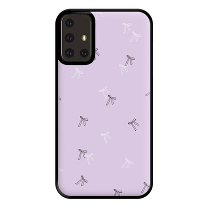 Coquette Mini Bows Pattern Purple Phone Case for Galaxy A71