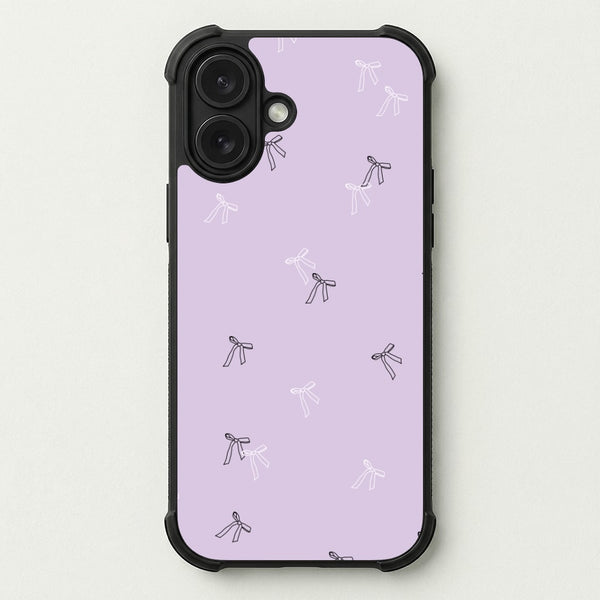 Coquette Mini Bows Pattern Purple Phone Case — Bumper case