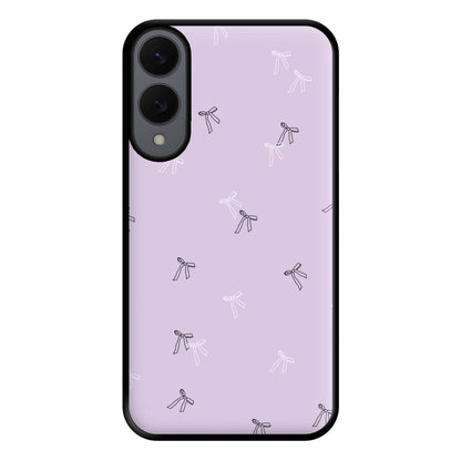 Coquette Mini Bows Pattern Purple Phone Case for Galaxy S25 Edge