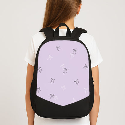 Coquette Mini Bows Pattern Purple Large School Bag