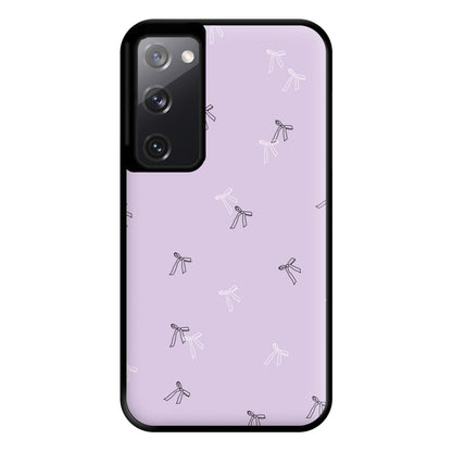 Coquette Mini Bows Pattern Purple Phone Case for Galaxy S20FE