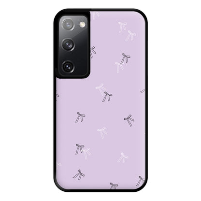 Coquette Mini Bows Pattern Purple Phone Case for Galaxy S20