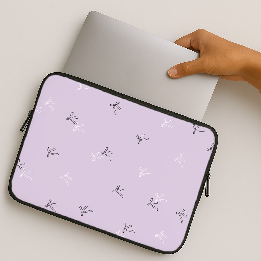 Coquette Mini Bows Pattern Purple MacBook Case