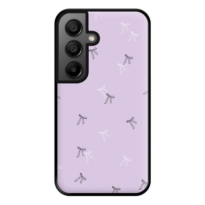 Coquette Mini Bows Pattern Purple Phone Case for Galaxy A56