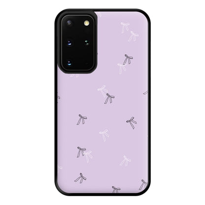 Coquette Mini Bows Pattern Purple Phone Case for Galaxy S20 Plus