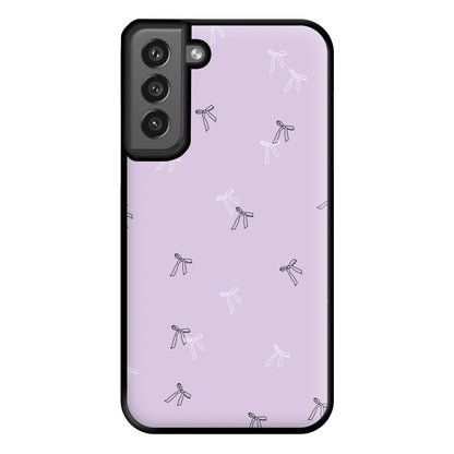 Coquette Mini Bows Pattern Purple Phone Case for Galaxy S21FE