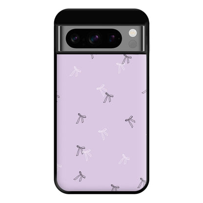 Coquette Mini Bows Pattern Purple Phone Case for Google Pixel 8 Pro
