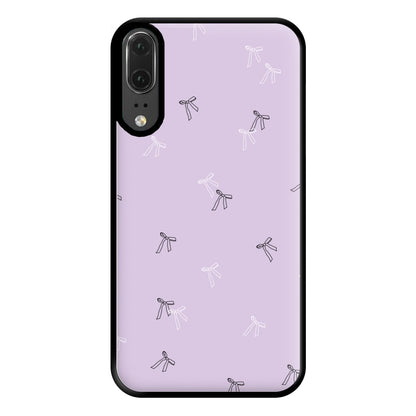 Coquette Mini Bows Pattern Purple Phone Case for Huawei P20
