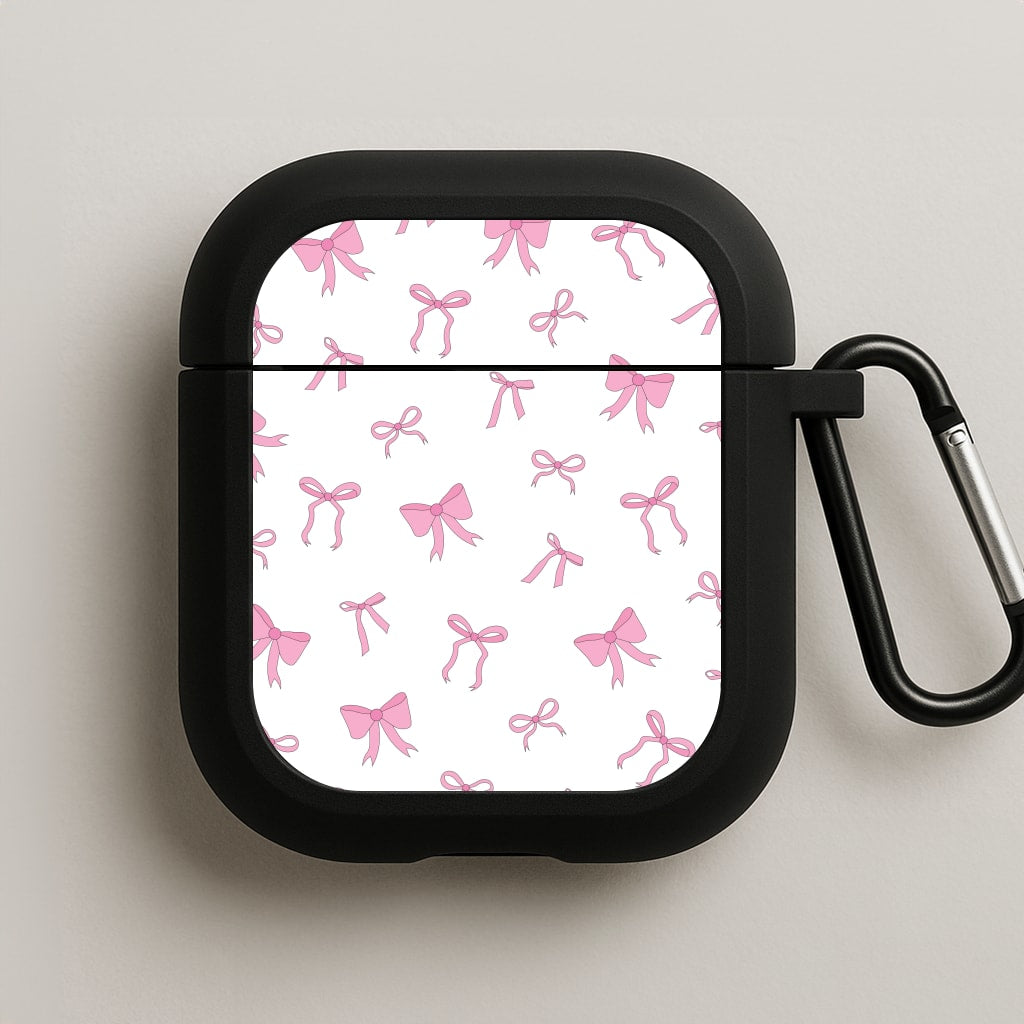 Coquette Variety Pink Bows Pattern AirPods Case