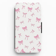 Coquette Variety Pink Bows Pattern Flip / Wallet Phone Case 1