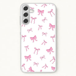 Coquette Variety Pink Bows Pattern Phone Case for Galaxy A17