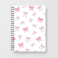 Coquette Variety Pink Bows Pattern Notebook