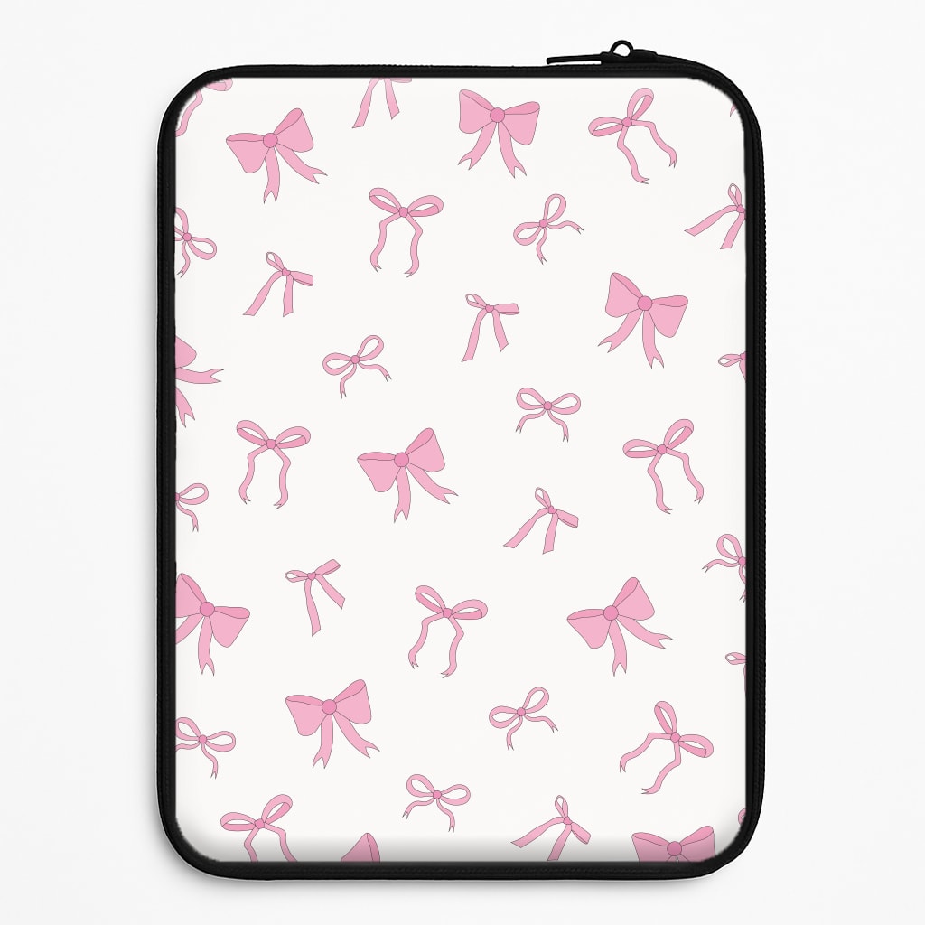 Coquette Variety Pink Bows Pattern Laptop Sleeve