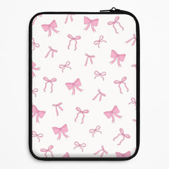 Coquette Variety Pink Bows Pattern Laptop Sleeve