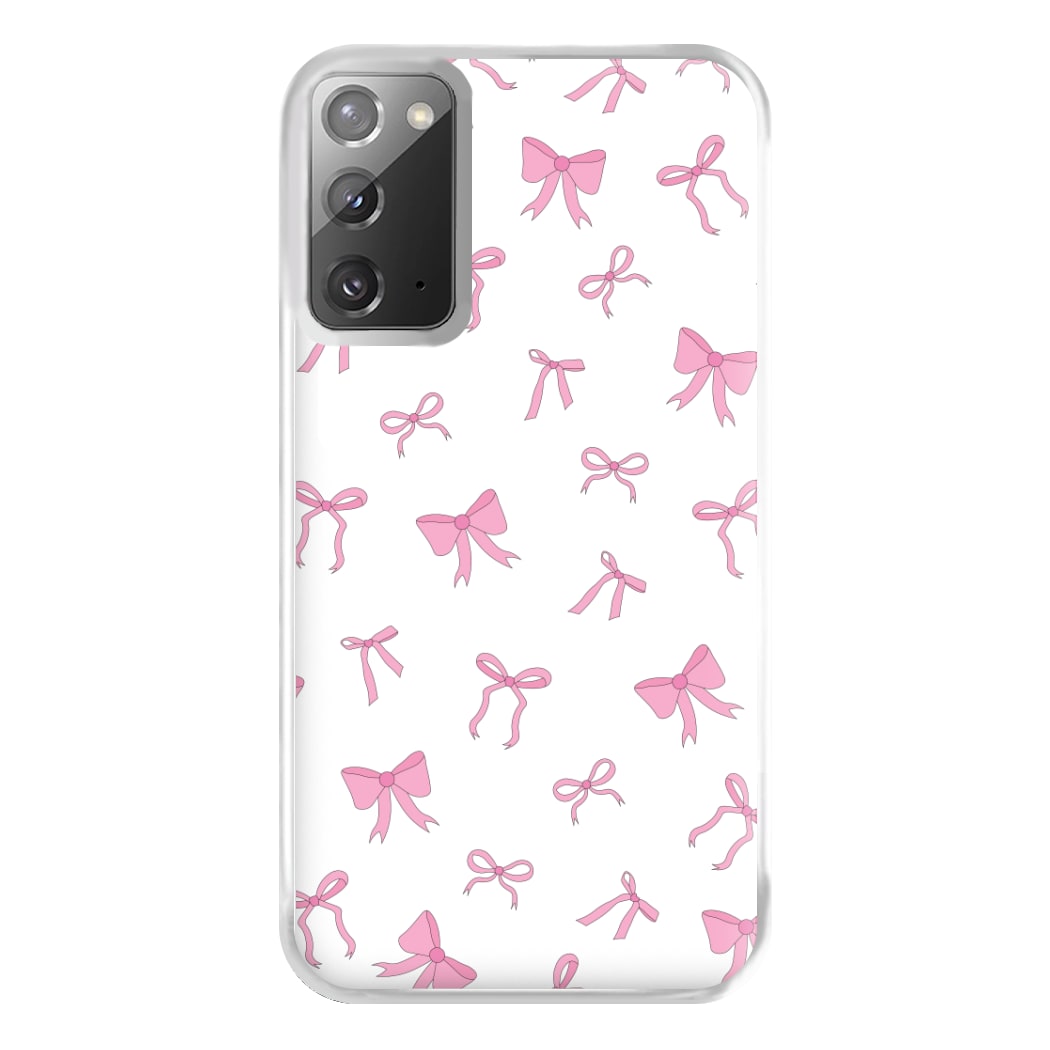 Coquette Variety Pink Bows Pattern Phone Case for Galaxy Note 20 Ultra