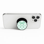 Checkered Coquette Bow Cyan FunGrip 2