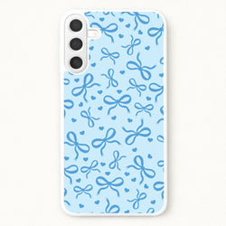 Coquette Bows And Hearts Navy Blue Phone Case for Galaxy A57