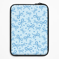 Coquette Bows And Hearts Navy Blue Universal Laptop Sleeve
