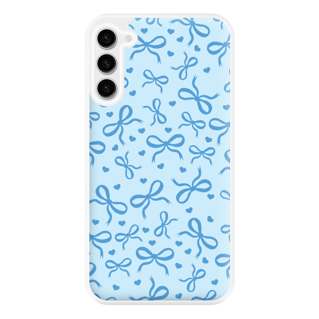 Coquette Bows And Hearts Navy Blue Phone Case for Galaxy S23FE