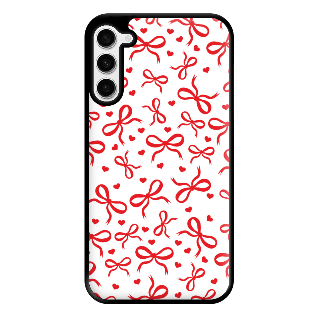 Coquette Bows And Hearts Red Phone Case for Galaxy S23 Plus