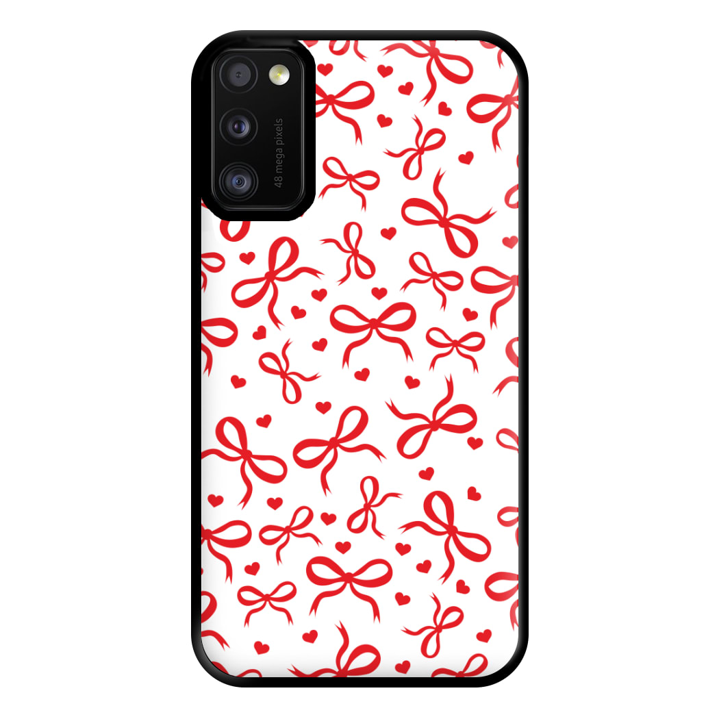 Coquette Bows And Hearts Red Phone Case for Galaxy A41