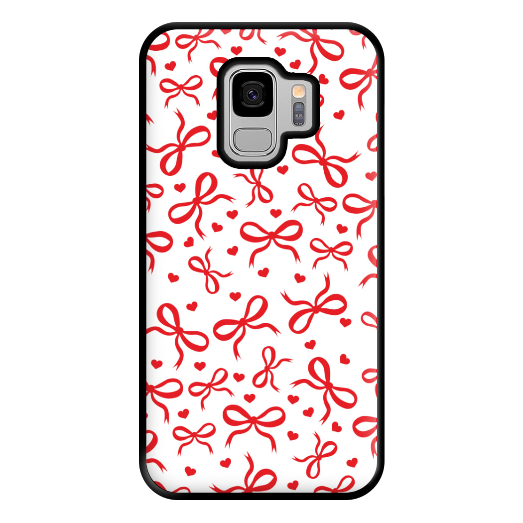 Coquette Bows And Hearts Red Phone Case for Galaxy S9 Plus