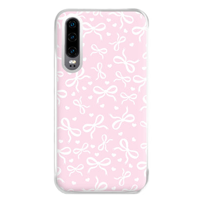 Coquette Bows And Hearts Baby Pink Phone Case for Huawei P30