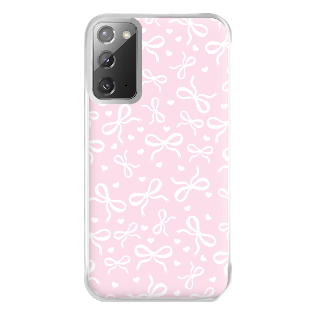 Coquette Bows And Hearts Baby Pink Phone Case for Galaxy Note 20 Ultra