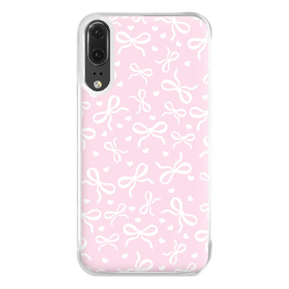 Coquette Bows And Hearts Baby Pink Phone Case for Huawei P20