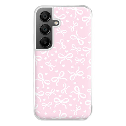 Coquette Bows And Hearts Baby Pink Phone Case for Galaxy A56