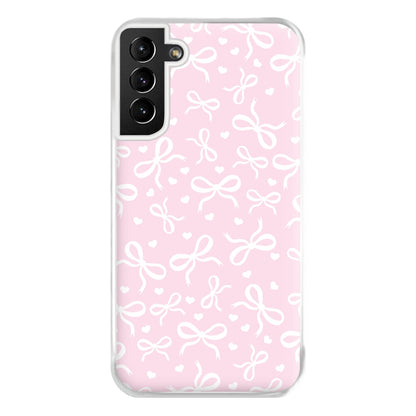 Coquette Bows And Hearts Baby Pink Phone Case for Galaxy S21 Plus