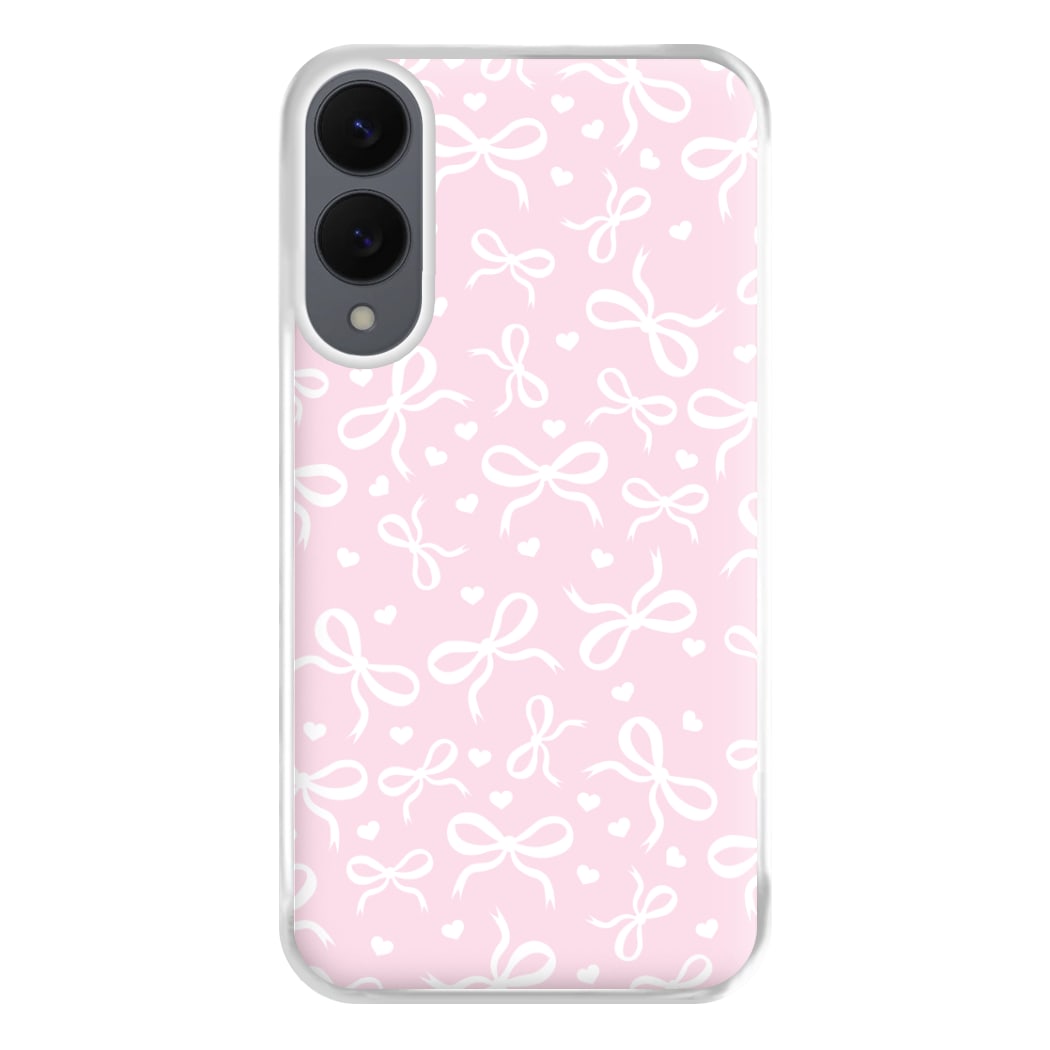 Coquette Bows And Hearts Baby Pink Phone Case for Galaxy S25 Edge