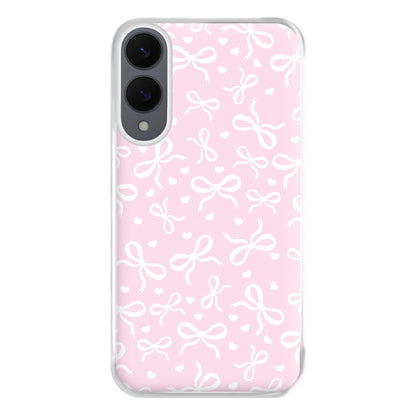 Coquette Bows And Hearts Baby Pink Phone Case for Galaxy S25 Edge