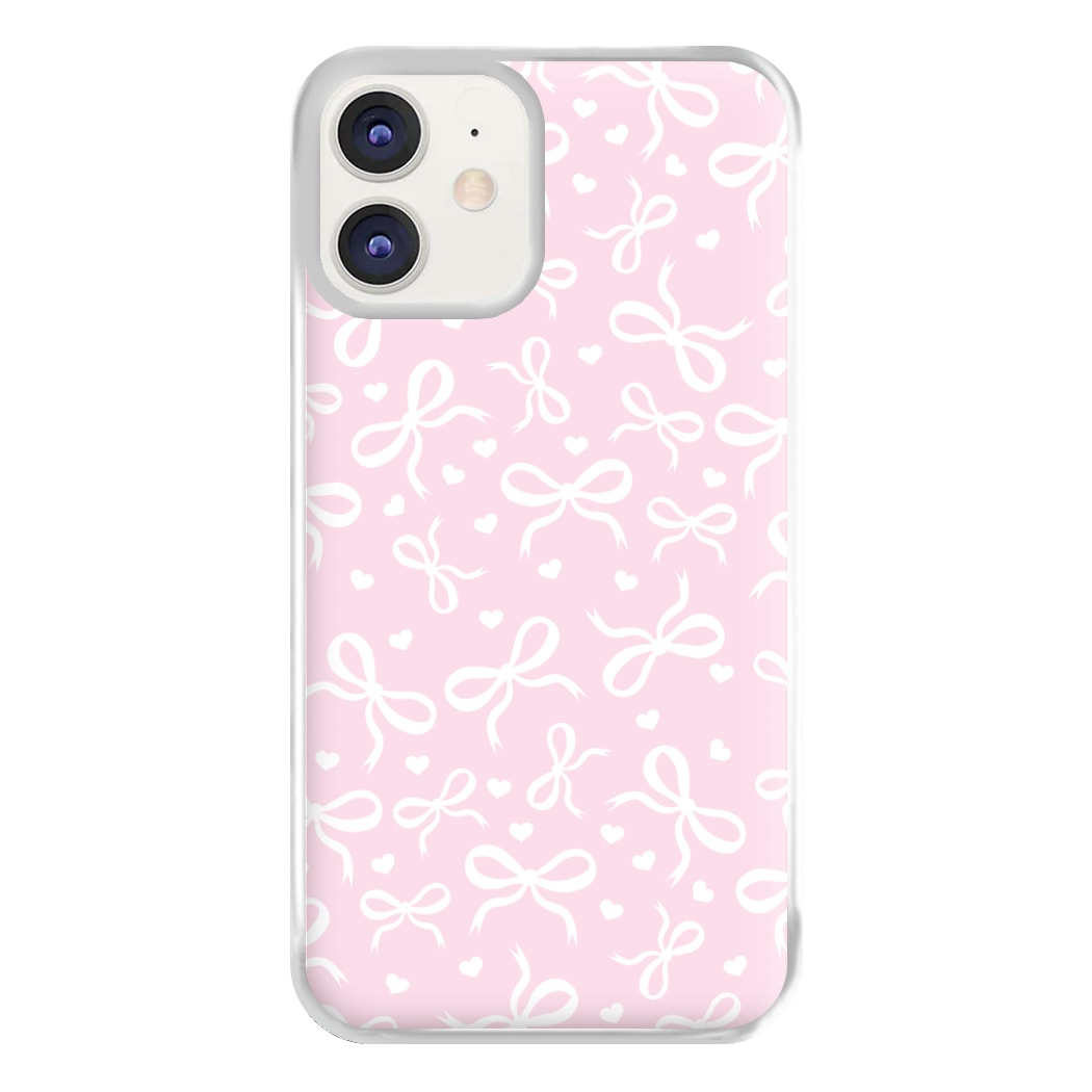 Coquette Bows And Hearts Baby Pink Phone Case for iPhone 11