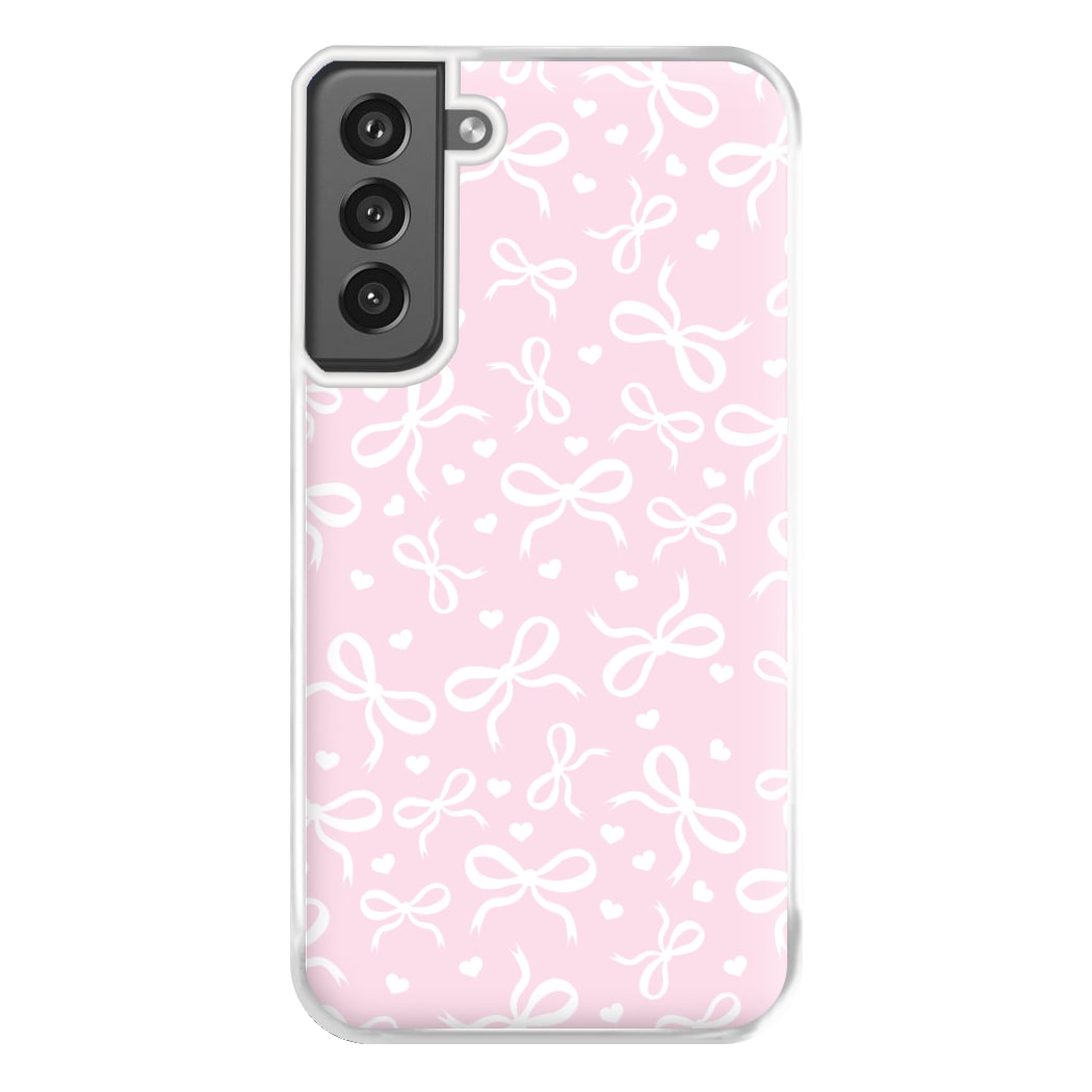 Coquette Bows And Hearts Baby Pink Phone Case for Galaxy S21FE