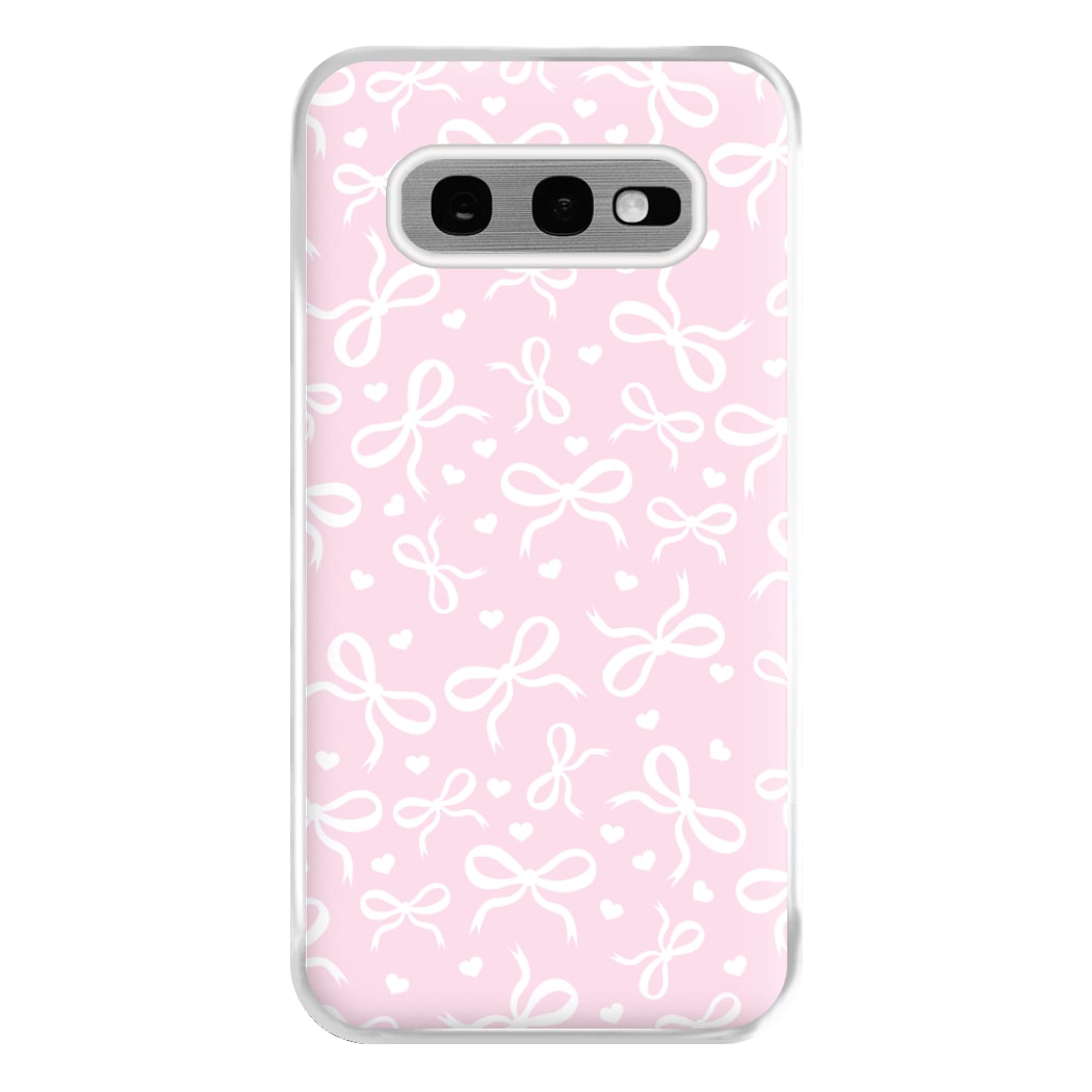 Coquette Bows And Hearts Baby Pink Phone Case for Galaxy S10e