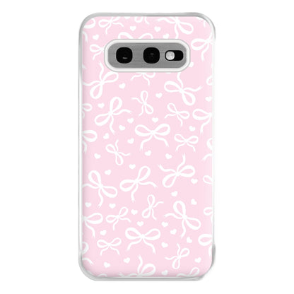 Coquette Bows And Hearts Baby Pink Phone Case for Galaxy S10e