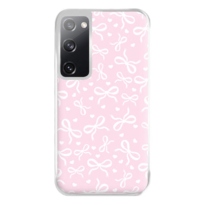 Coquette Bows And Hearts Baby Pink Phone Case for Galaxy S20